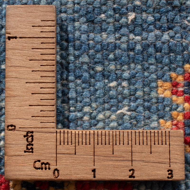 Biegacz Dywan Ziegler - Kazak - 252 x 75 cm - niebieski