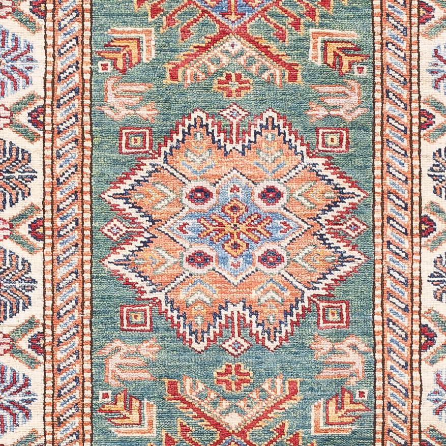 Biegacz Dywan Ziegler - Kazak - 243 x 72 cm - jasnozielony