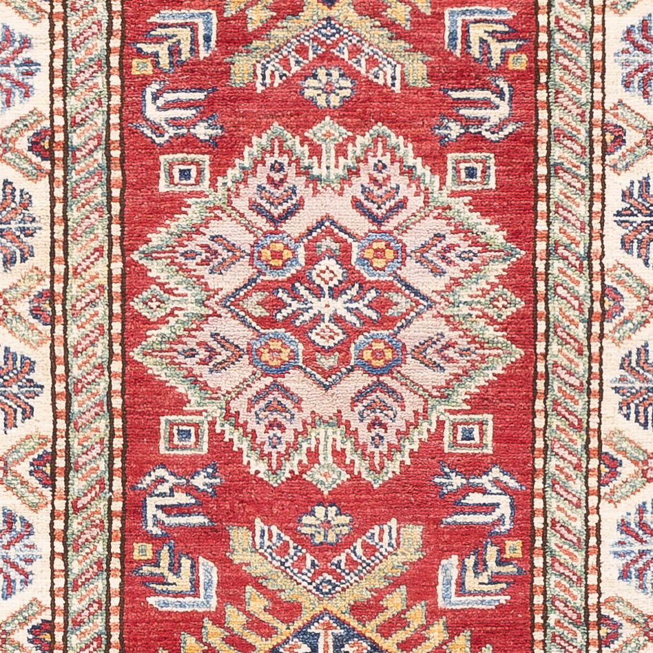Biegacz Dywan Ziegler - Kazak - 263 x 74 cm - czerwony