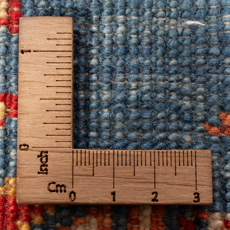 Biegacz Dywan Ziegler - Kazak - 307 x 83 cm - niebieski