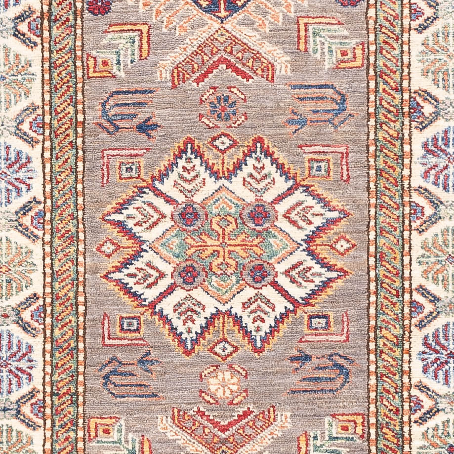 Biegacz Dywan Ziegler - Kazak - 294 x 79 cm - ciemny beż