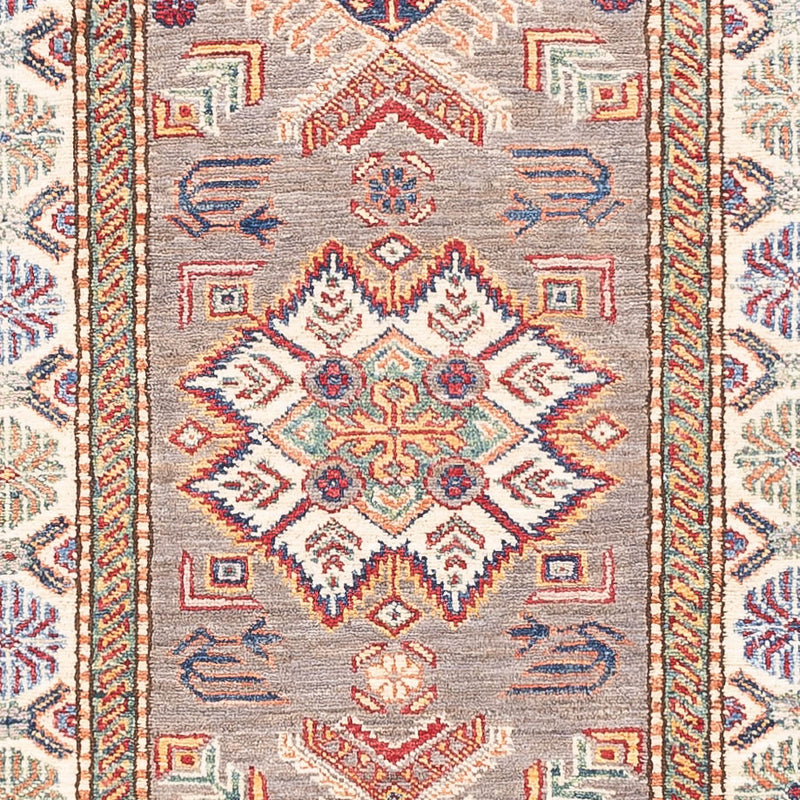 Biegacz Dywan Ziegler - Kazak - 294 x 79 cm - ciemny beż
