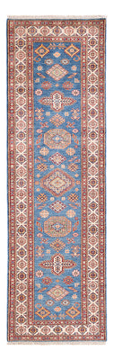 Biegacz Dywan Ziegler - Kazak - 254 x 77 cm - niebieski
