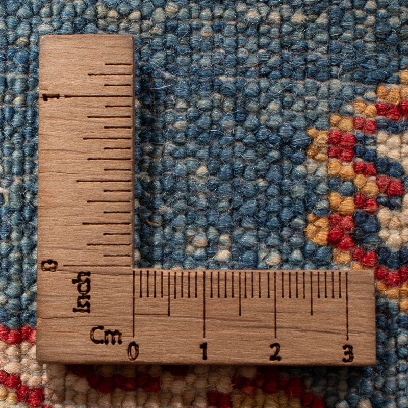 Biegacz Dywan Ziegler - Kazak - 254 x 77 cm - niebieski