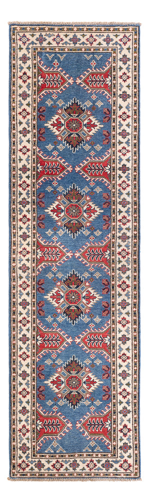 Biegacz Dywan Ziegler - Kazak - 288 x 82 cm - niebieski