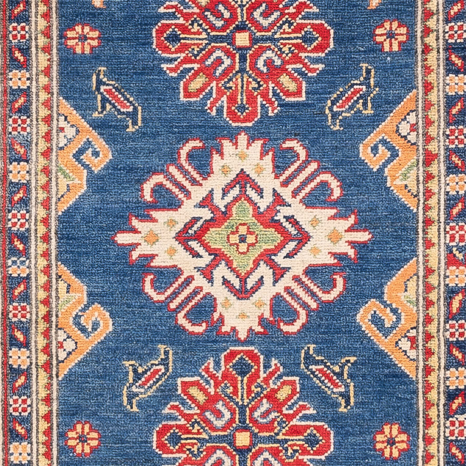 Biegacz Dywan Ziegler - Kazak - 290 x 84 cm - niebieski