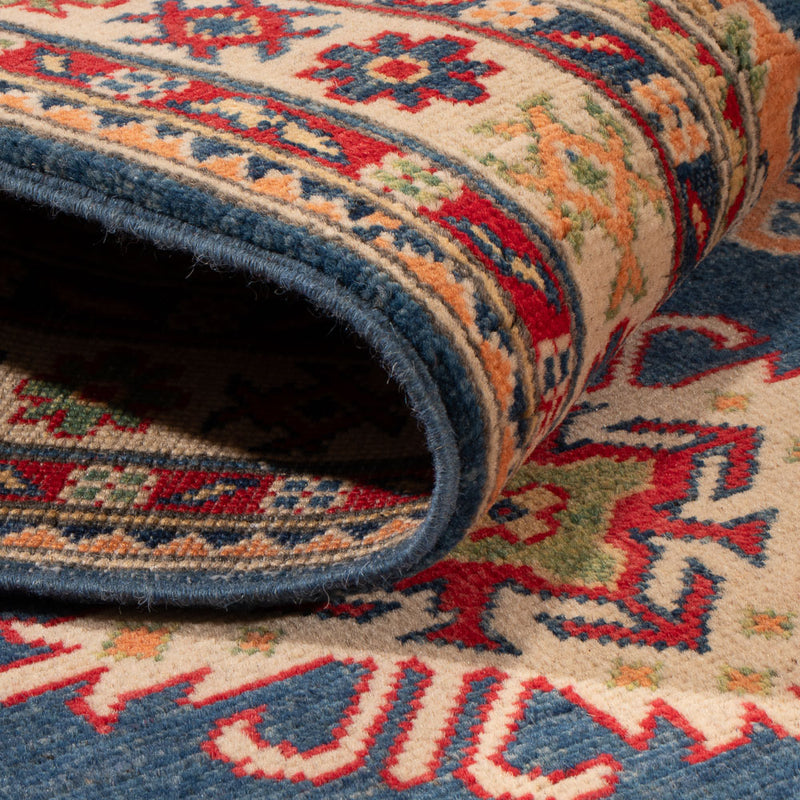 Biegacz Dywan Ziegler - Kazak - 290 x 84 cm - niebieski