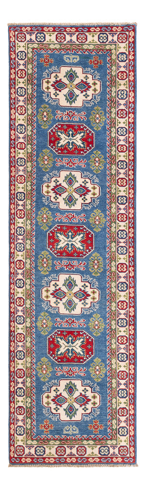 Biegacz Dywan Ziegler - Kazak - 281 x 80 cm - niebieski
