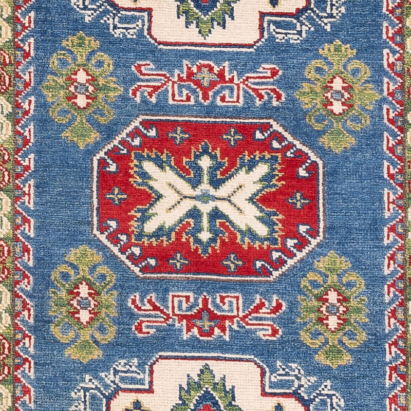 Biegacz Dywan Ziegler - Kazak - 281 x 80 cm - niebieski