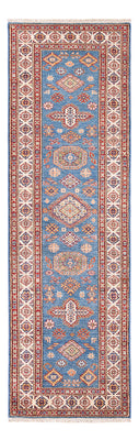 Biegacz Dywan Ziegler - Kazak - 256 x 74 cm - niebieski