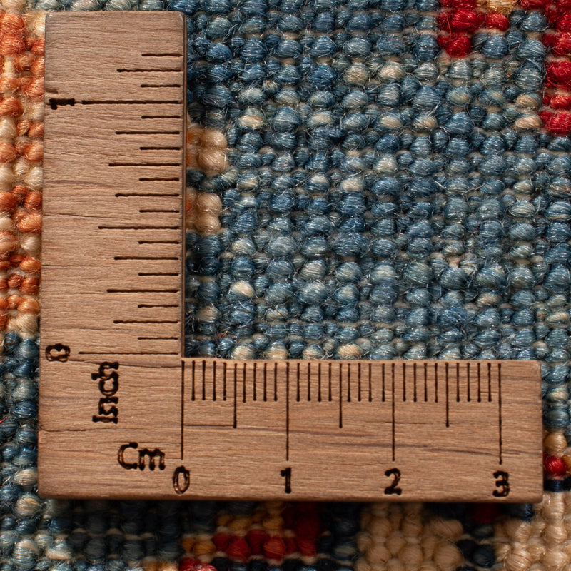 Biegacz Dywan Ziegler - Kazak - 256 x 74 cm - niebieski