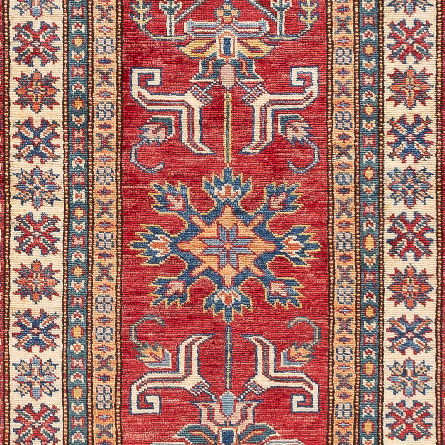 Biegacz Dywan Ziegler - Kazak - 294 x 71 cm - czerwony