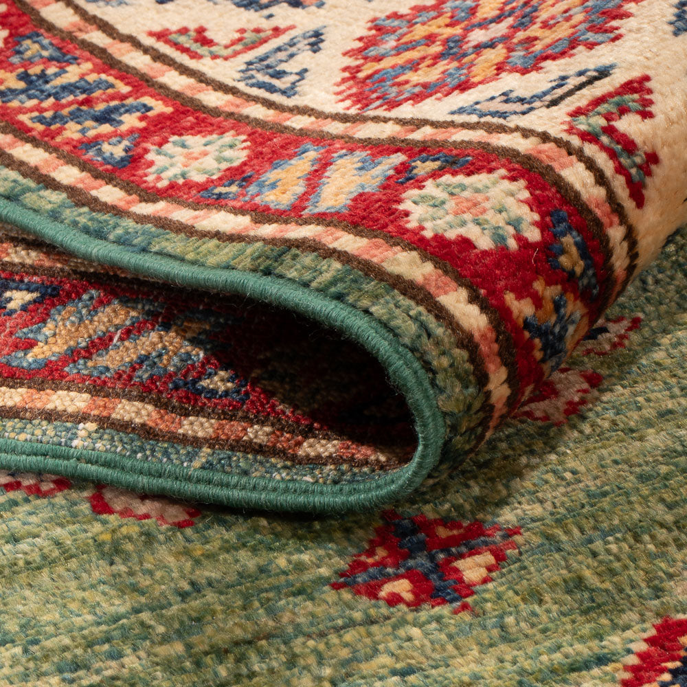 Dywan Ziegler - Kazak - 158 x 99 cm - zielona