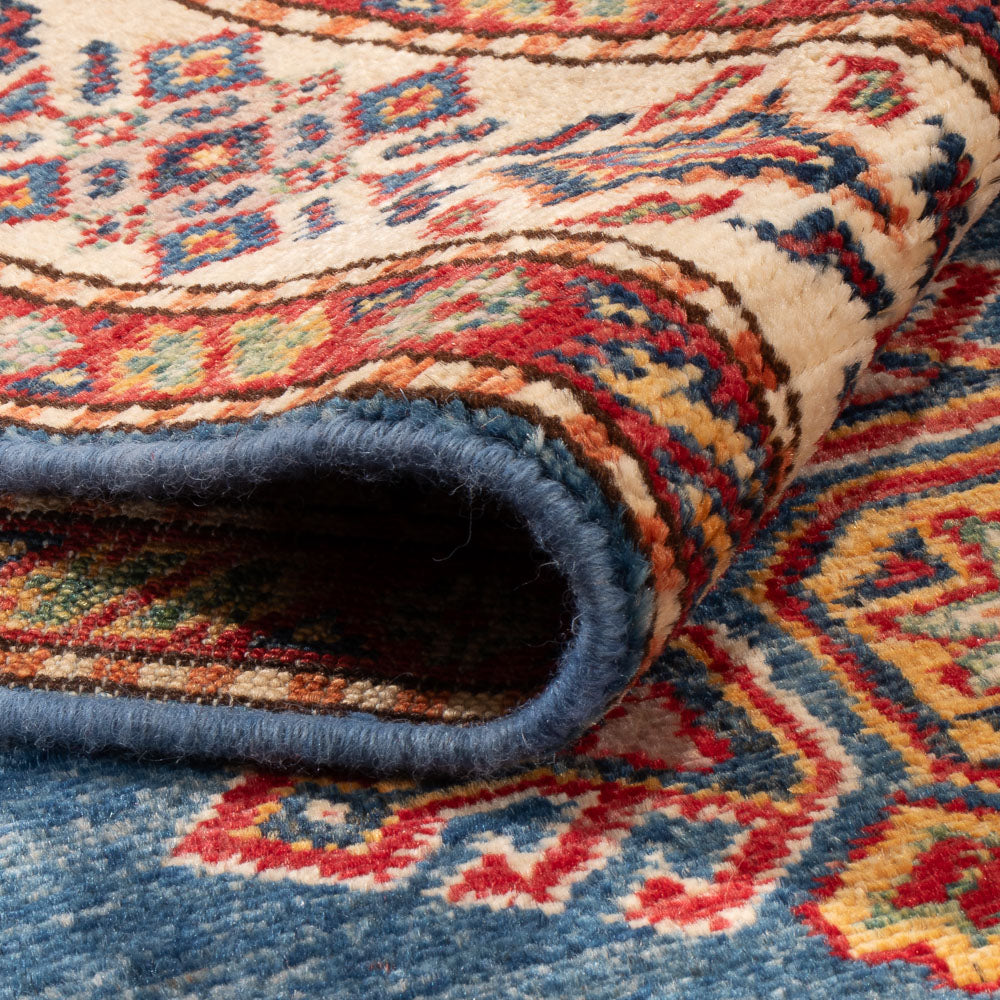 Dywan Ziegler - Kazak - 152 x 95 cm - niebieski