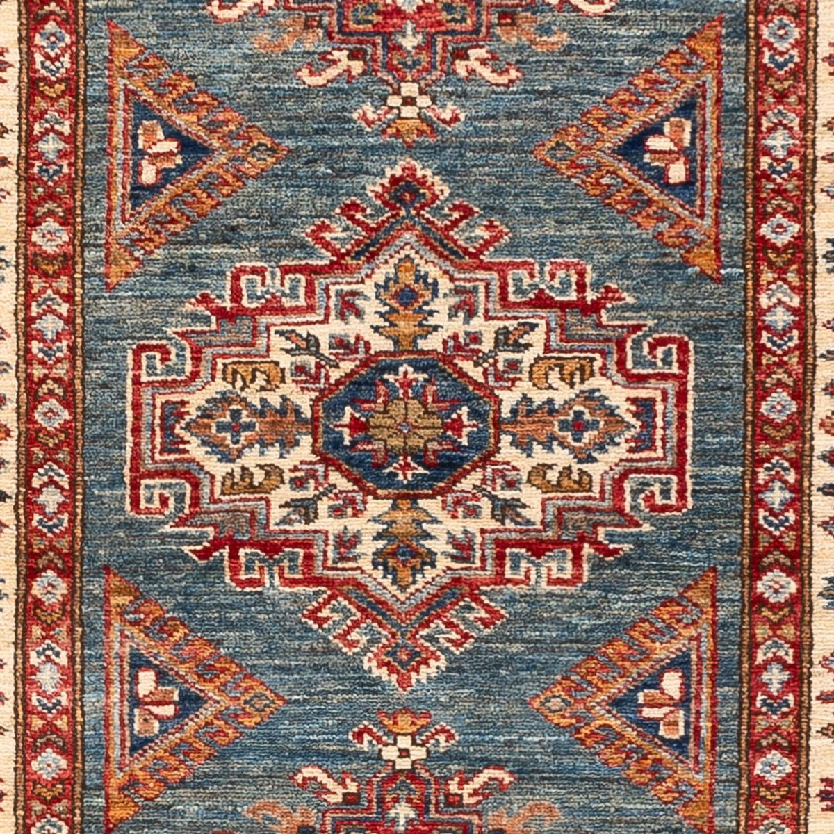 Biegacz Dywan Ziegler - Kazak - 246 x 75 cm - wielokolorowy