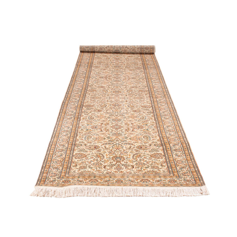 Biegacz Jedwabny dywan - Kashmir Silk - 447 x 98 cm - kremowy
