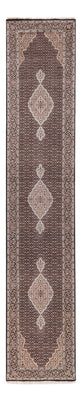 Biegacz Dywan orientalny - Tabriz - 406 x 82 cm - antracyt