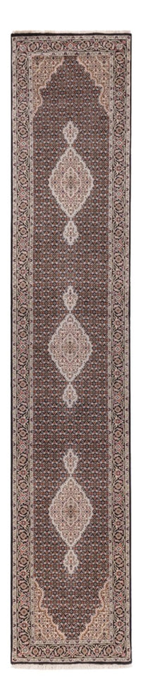 Biegacz Dywan orientalny - Tabriz - 406 x 82 cm - antracyt