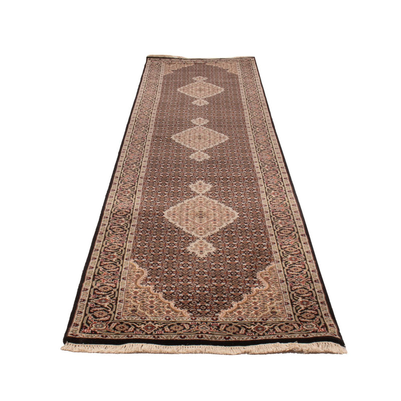 Biegacz Dywan orientalny - Tabriz - 406 x 82 cm - antracyt