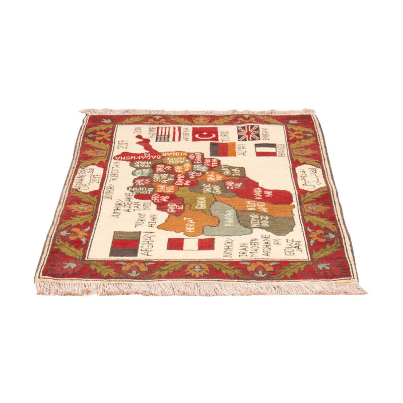 Dywan afgański - 104 x 71 cm - wielokolorowy