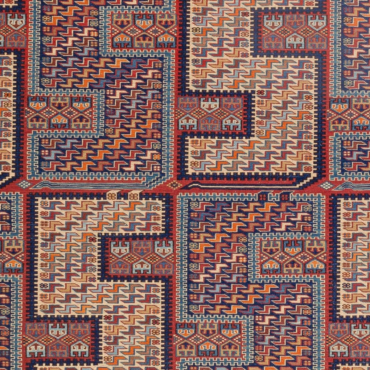 Dywan Kelim - Orientalny - Soumak - 217 x 157 cm - wielokolorowy