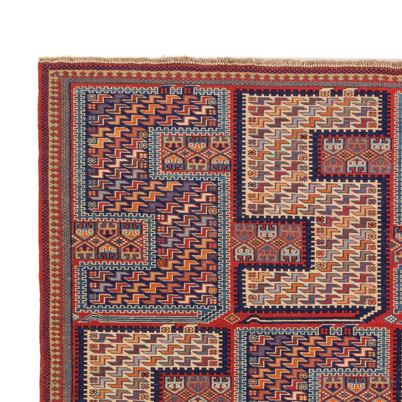 Dywan Kelim - Orientalny - Soumak - 217 x 157 cm - wielokolorowy