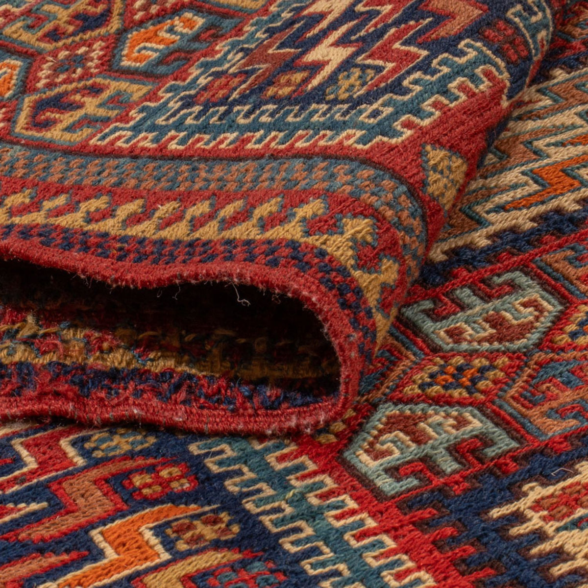 Dywan Kelim - Orientalny - Soumak - 217 x 157 cm - wielokolorowy