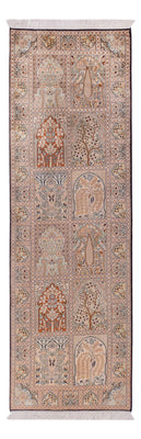 Biegacz Jedwabny dywan - Kashmir Silk - 259 x 79 cm - ciemny beż