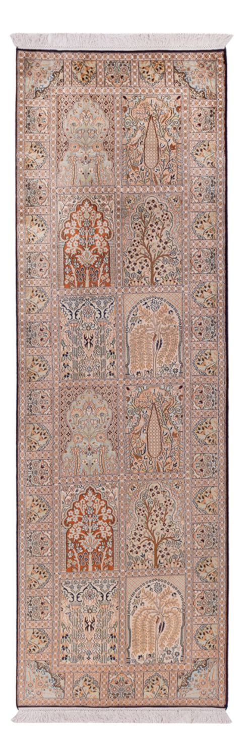 Biegacz Jedwabny dywan - Kashmir Silk - 259 x 79 cm - ciemny beż
