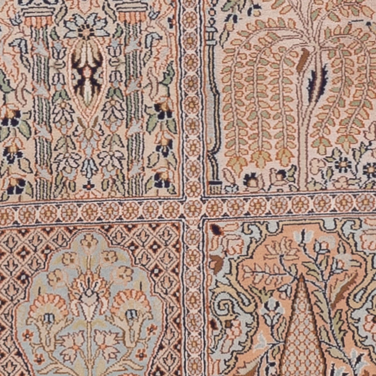 Biegacz Jedwabny dywan - Kashmir Silk - 259 x 79 cm - ciemny beż
