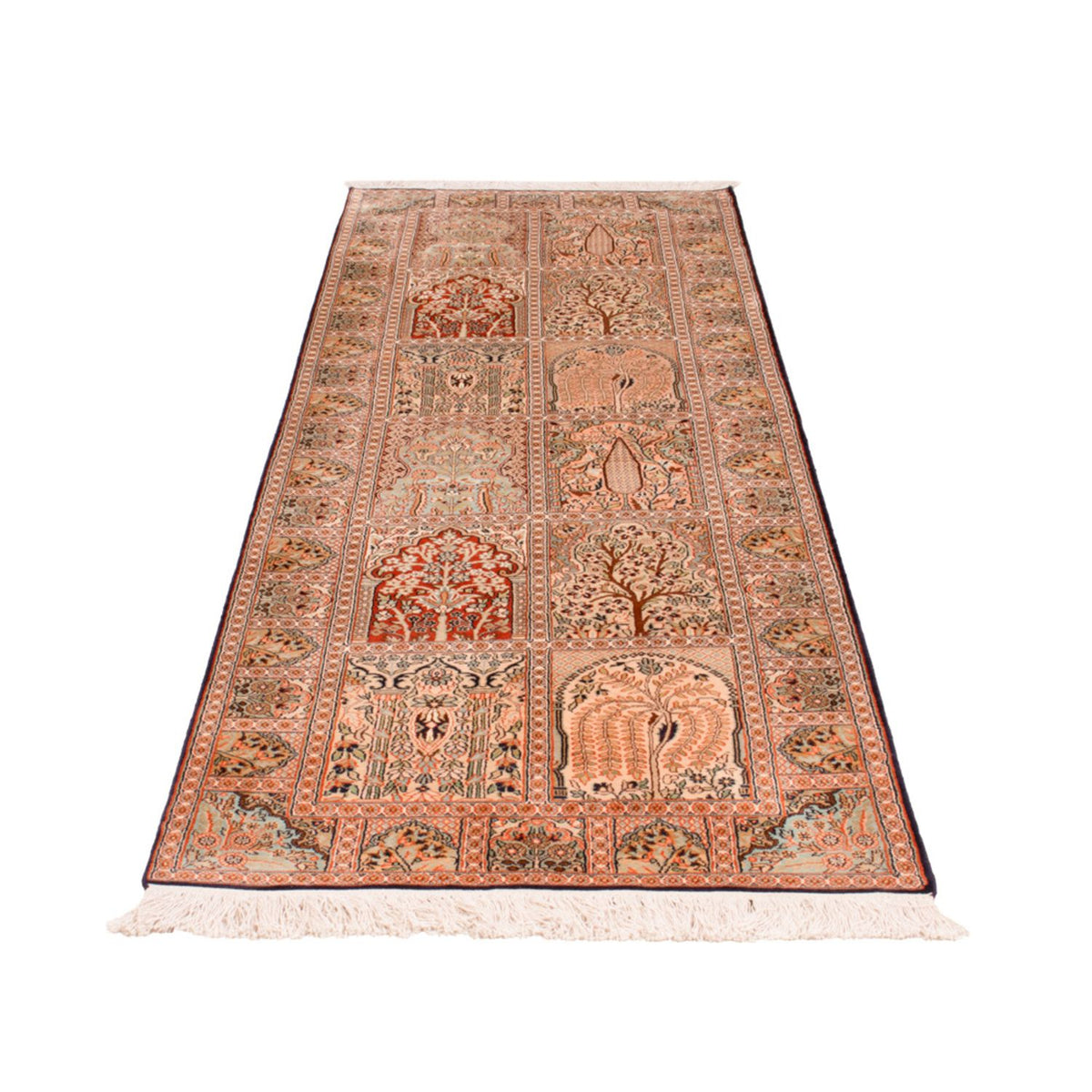 Biegacz Jedwabny dywan - Kashmir Silk - 259 x 79 cm - ciemny beż