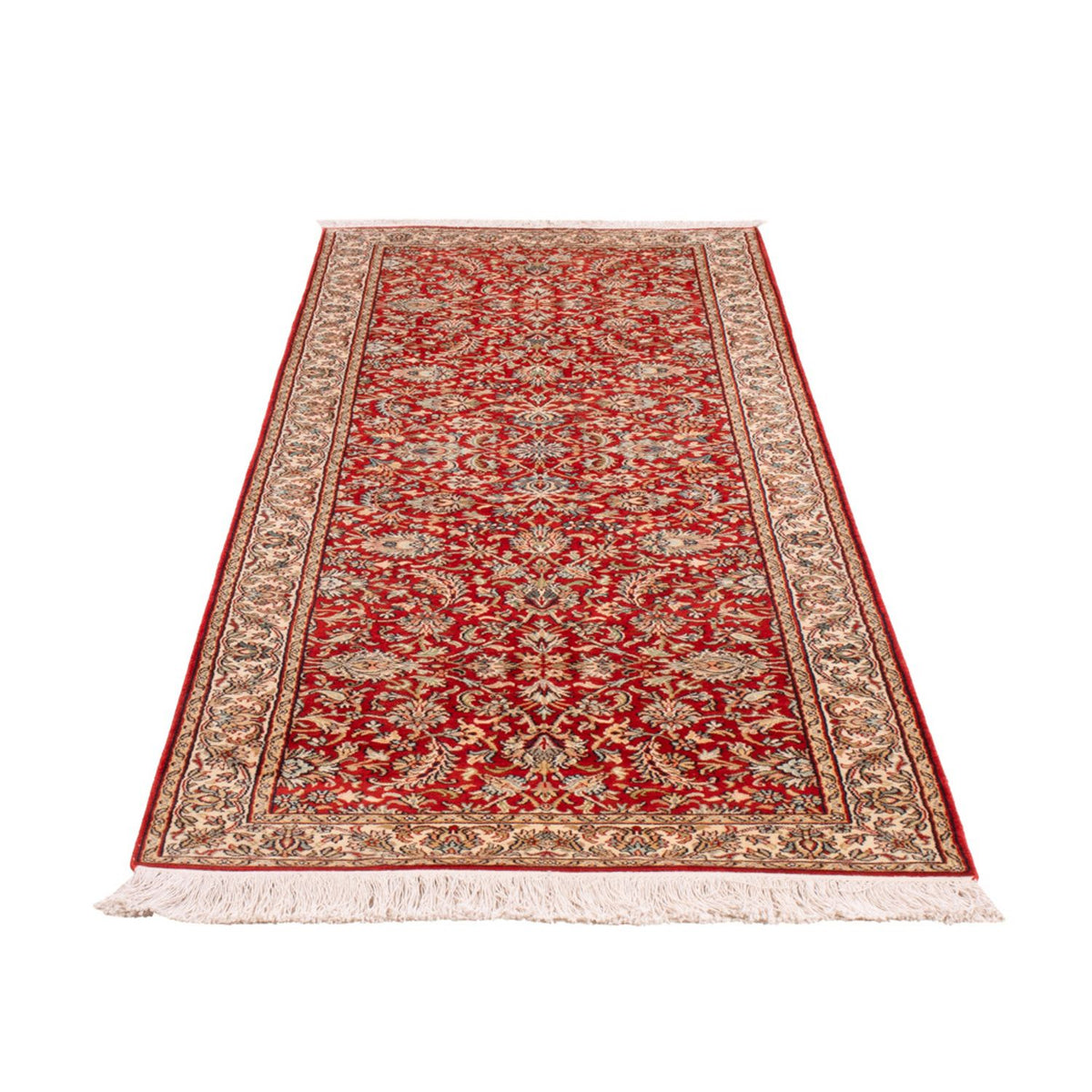 Biegacz Jedwabny dywan - Kashmir Silk - 242 x 79 cm - czerwony