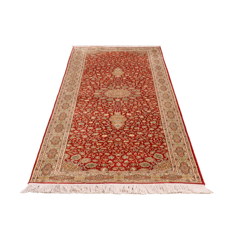 Biegacz Jedwabny dywan - Kashmir Silk - 251 x 81 cm - czerwony
