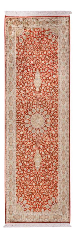 Biegacz Jedwabny dywan - Kashmir Silk - 251 x 79 cm - czerwony