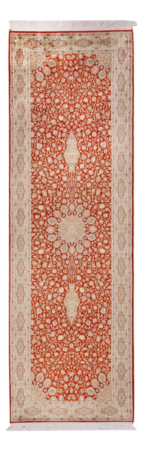 Biegacz Jedwabny dywan - Kashmir Silk - 251 x 79 cm - czerwony