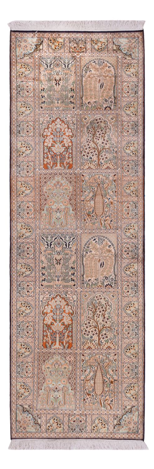 Biegacz Jedwabny dywan - Kashmir Silk - 243 x 80 cm - ciemny beż