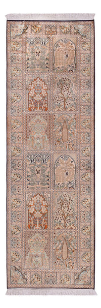 Biegacz Jedwabny dywan - Kashmir Silk - 243 x 80 cm - ciemny beż