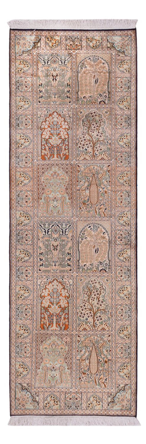 Biegacz Jedwabny dywan - Kashmir Silk - 243 x 80 cm - ciemny beż