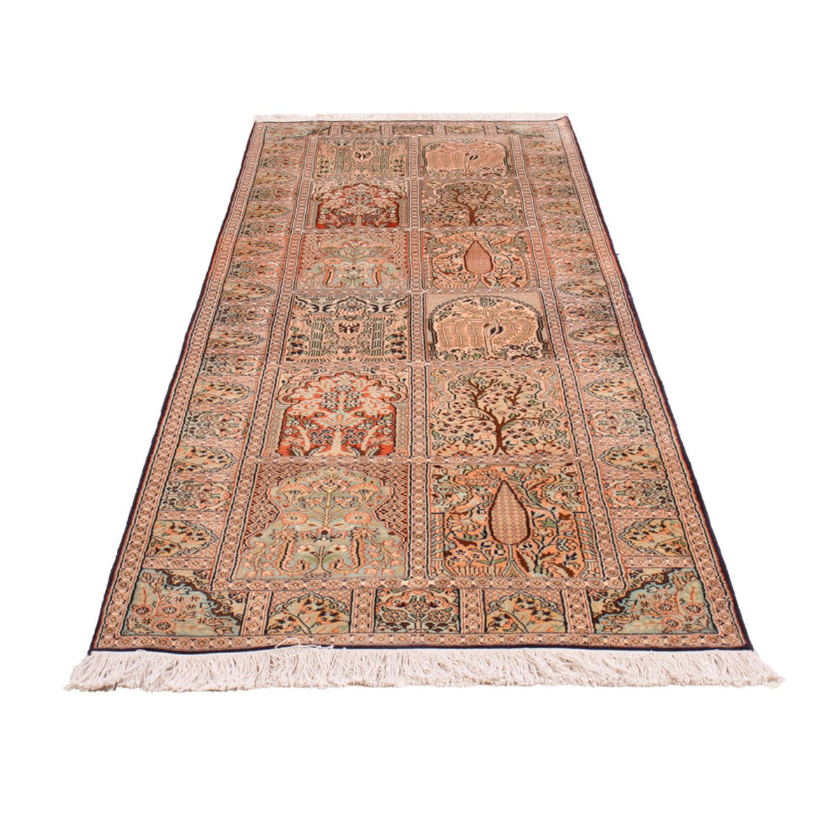 Biegacz Jedwabny dywan - Kashmir Silk - 243 x 80 cm - ciemny beż