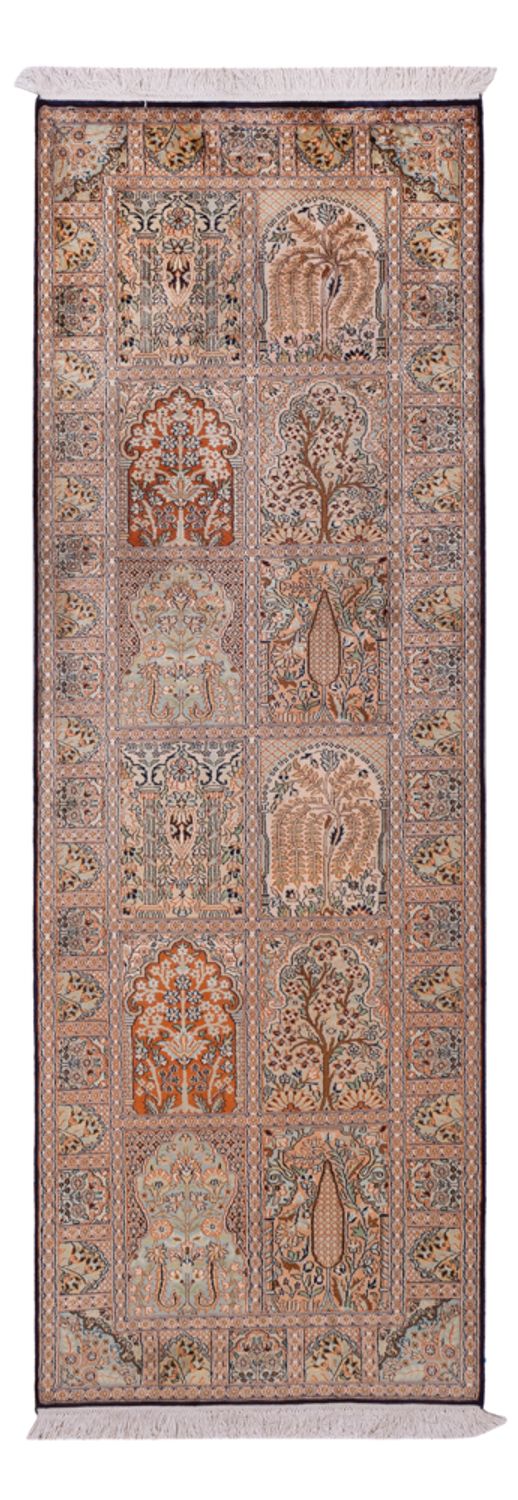 Biegacz Jedwabny dywan - Kashmir Silk - 237 x 79 cm - ciemny beż