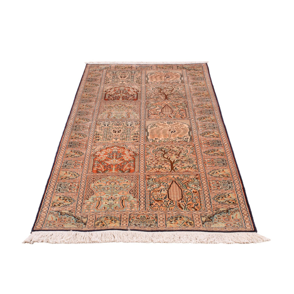 Biegacz Jedwabny dywan - Kashmir Silk - 237 x 79 cm - ciemny beż