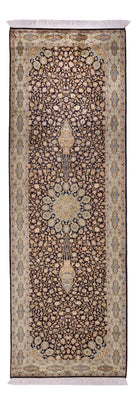 Biegacz Jedwabny dywan - Kashmir Silk - 255 x 81 cm - ciemny beż