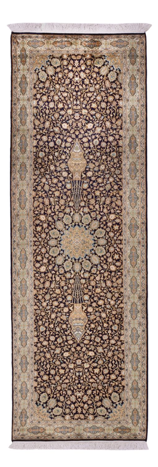 Biegacz Jedwabny dywan - Kashmir Silk - 255 x 81 cm - ciemny beż