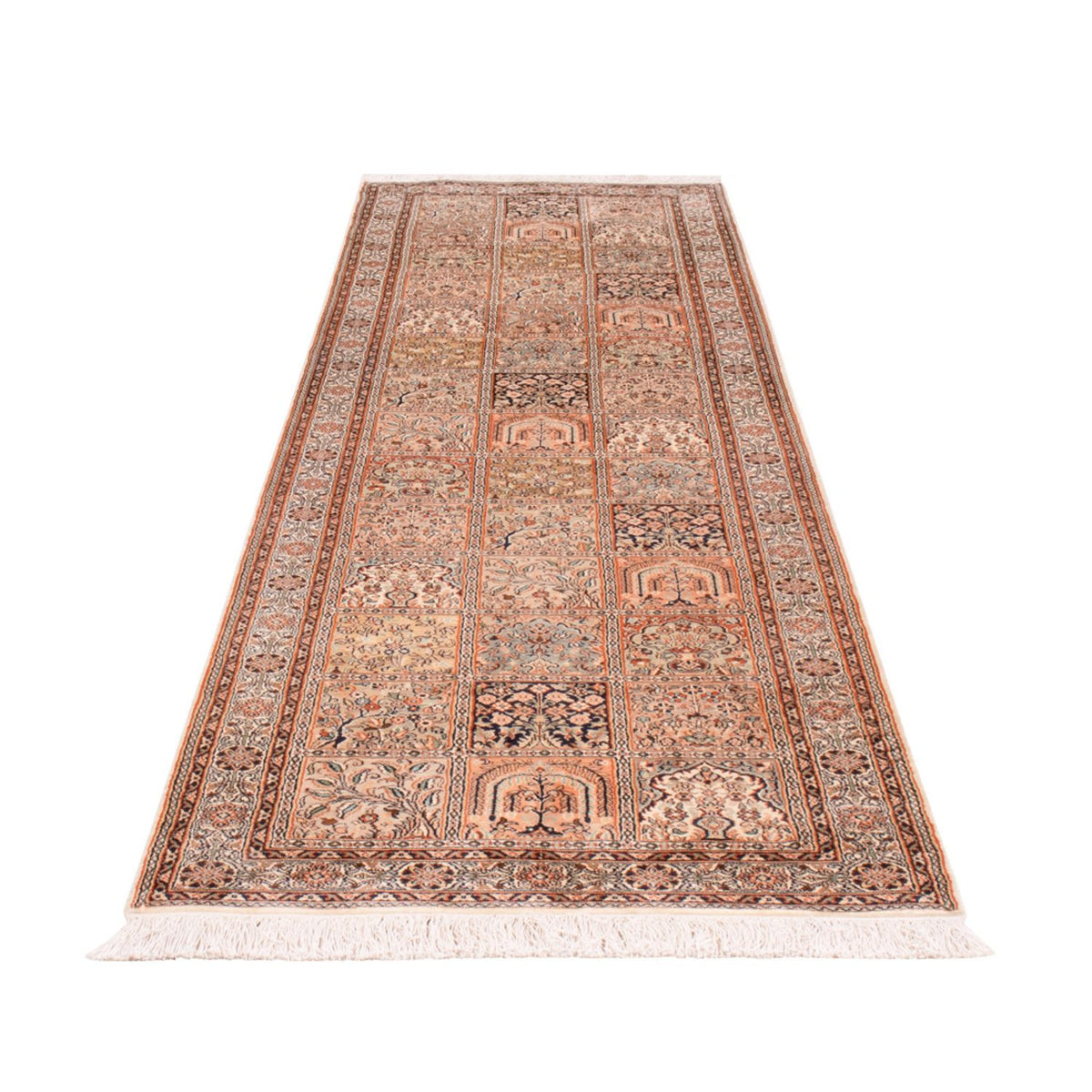 Biegacz Jedwabny dywan - Kashmir Silk - 307 x 81 cm - ciemny beż