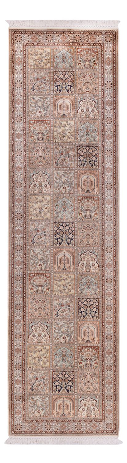 Biegacz Jedwabny dywan - Kashmir Silk - 301 x 79 cm - ciemny beż