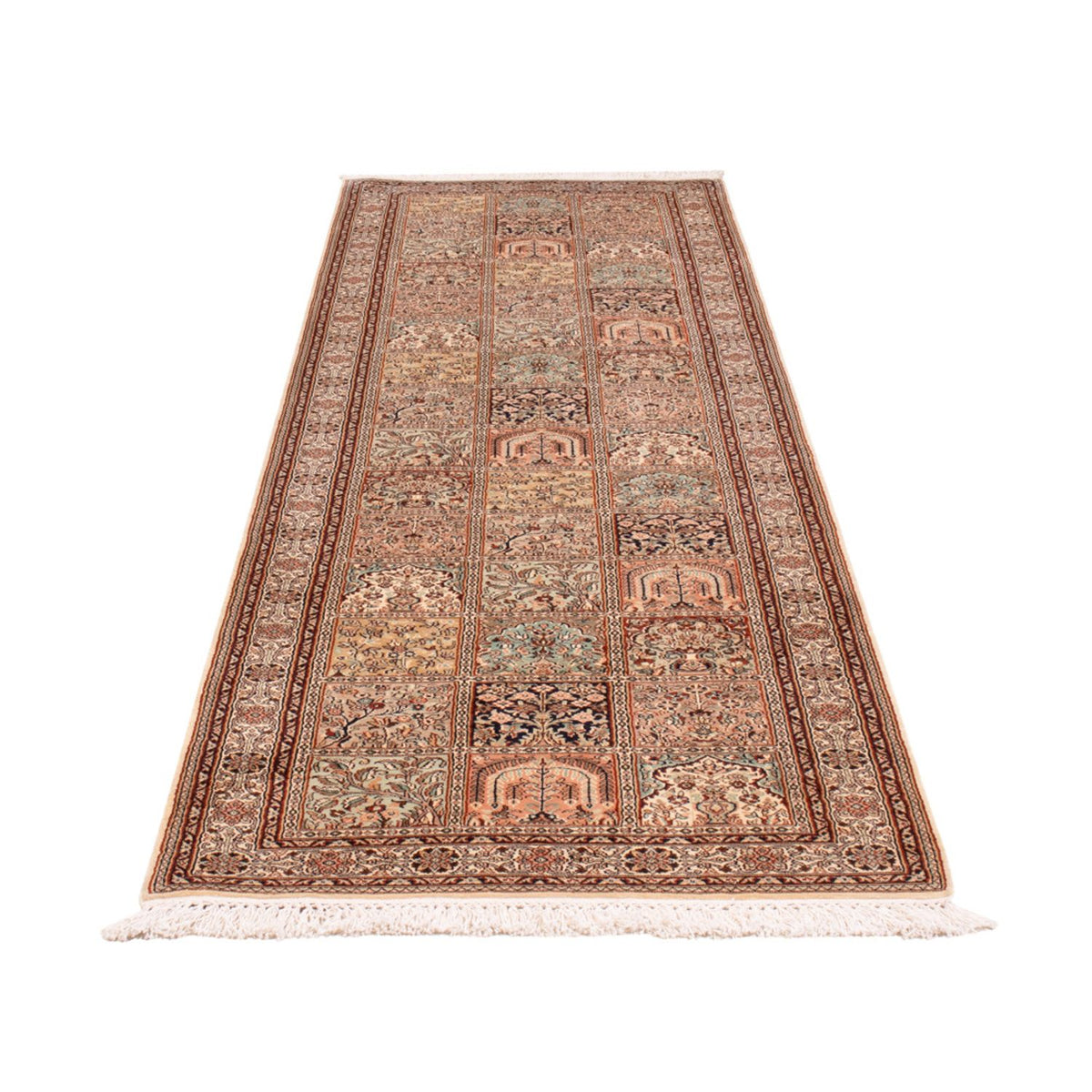 Biegacz Jedwabny dywan - Kashmir Silk - 301 x 79 cm - ciemny beż