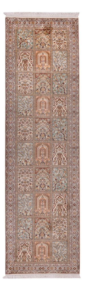 Biegacz Jedwabny dywan - Kashmir Silk - 287 x 80 cm - ciemny beż