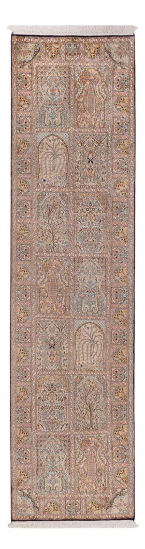 Biegacz Jedwabny dywan - Kashmir Silk - 296 x 77 cm - ciemny beż