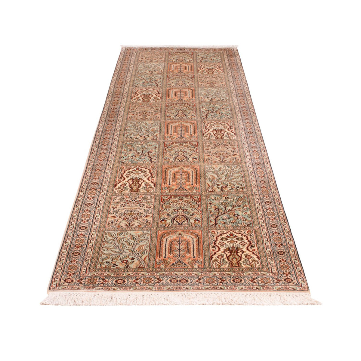 Biegacz Jedwabny dywan - Kashmir Silk - 303 x 81 cm - ciemny beż