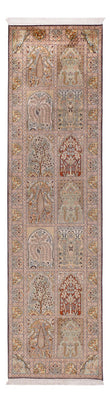Biegacz Jedwabny dywan - Kashmir Silk - 296 x 78 cm - ciemny beż